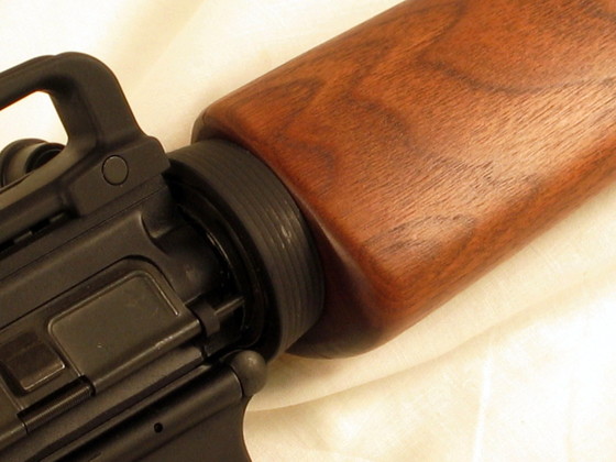 wood ar15 triangular hand guard